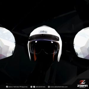 ZEBRA 715 DIAMONDS Classic Helmet Single Visor For Motorcycle Half Face Helmet