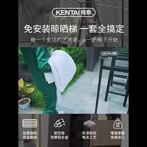 Folding Step Ladder With Clothes Airer Laundry Drying Rack With Ladder Clothes Drying Rack Foldable Stair Step Ladder Foldable Aluminum Alloy Home Drying 晾衣架