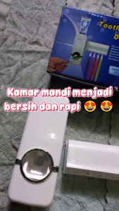 TOUCH ME DISPENSER ODOL - TEMPAT PASTA DAN SIKAT GIGI - GANTUNGAN RAK WADAH TOOTHPASTE