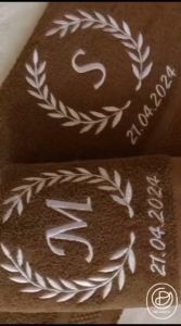 Couple Handuk Bordir untuk Souvenir Nikahan Aqiqahan Kado valentine Bridesmaid groomsmen
