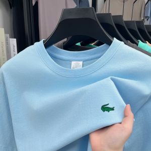 High End Quality Mens 100Cotton O-Neck T-Shirt Summer Minimalist Animal Print Short Sleeve Fashion Casual Commuting  Menswear