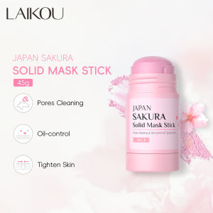 Sakura Solid Face Mask Stick Deep Cleaning Pores Reduces Blackhead Pores Oil Control Moisturizing Tighten Skin Facial Mask 45g