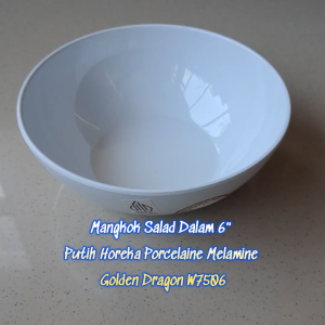 Mangkok Salad Dalam 6" Horeka Porcelaine Melamine - Golden Dragon W7506