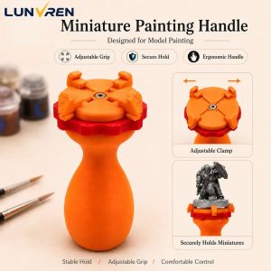 Miniature Painting Handle Adjustable Clamp Model Holder Ergonomic Grip DIY Model Paint Stand for Tabletop Figures Hobby Craft