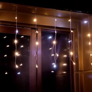 Icicle String Lights With Flash LED 6M/12M Curtain Fairy Lights For New Year Corridor Garden Party Terrace Christmas Decoration