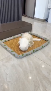 Cooling Ice Mat Pet Bed for Dogs & Cats - Waterproof Washable Summer Bed Free Pillow Gift