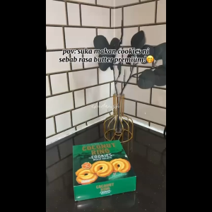 Ever Delicious Premium Cookies - Kukis Rasa Kelapa Rasa Mentega - Ever Delicious Butter Ring Coconut Ring Danish Butter 95g