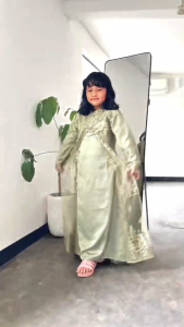 Gamis Anak Perempuan 6 - 10 Tahun Regina Kids Satin Velvet Mix Brukat Aplikasi Payet Dress Kondangan Anak Kekinian Baju Muslim Untuk Ngaji