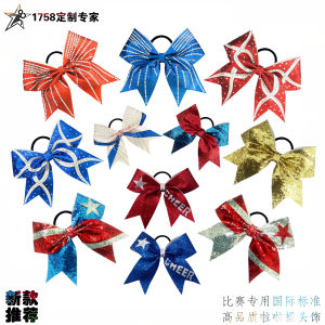 Competition Grade Cheerleading Hair Accessories: Bow Headwear for Children, College Students & Adults