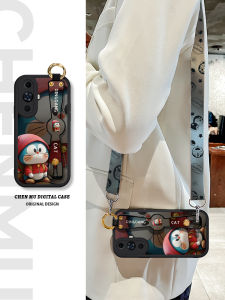 Cute Hello Kitty Silicone Phone Case for Huawei Nova14 Crossbody Strap Womens Style Full Protection Neck Strap Handheld Stand