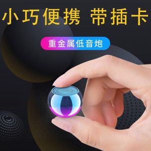 Mini Portable Bluetooth Speaker with Card Insertion Function Outdoor Ready Voice Prompt Bass Cannon Compact Wireless Soundbox