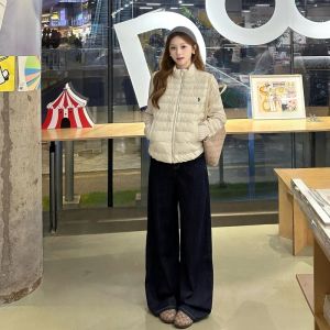Extra Long High Waist Wide Leg Blue Jeans Women Tall Size Loose Slimming Drapey Floor Length Pants Commute Style Bootcut