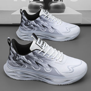 Mens Sporty Dad Shoes Spring Autumn 2025 Trendy All-Match Youth Air-Cushioned Running Casual Thick-Heeled Footwear
