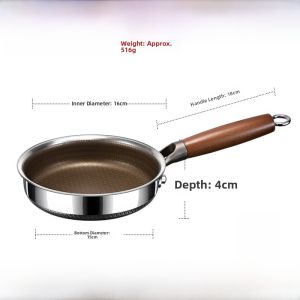 Mini Titanium Coated Stainless Steel 316 Non-Stick Flat Bottomed Pan for Baby Food Cooking Utensils Household Breakfast Use