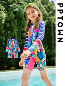 PPTOWN | Spring & Summer Thermal Swimming Suit Childrens One-Piece Swimwear
