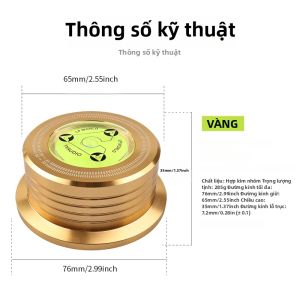 YYAUDIO Bộ Ổn Định Máy Nghe Nhạc LP Bằng Thép Hợp Kim Cao Cấp Tương Thích 50Hz Nâng Cao Trải Nghiệm Nghe Nhạc Vinyl Đầu Cắm & Bộ Kết Nối