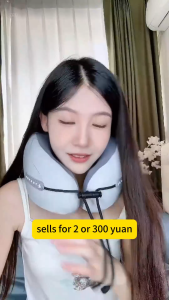 U-shaped Pillow Support Travel Neck Pillow Portable with Storage Case Memory Foam Multifunctional Car Headrest Office
