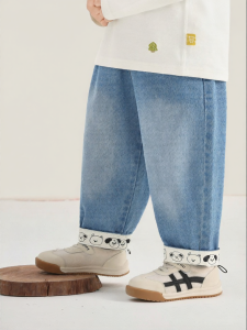 CUTEPANDAS | Quần Jeans Trẻ Em Hình Hoạt Hình Đơn Giản Mùa Xuân