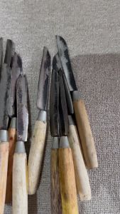 10 Pcs Pisau dapur bali ujung lancip / pisau plat baja / pisau bawang / grosir pisau