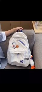 ผลิตภัณฑ์รองรับ COD โมริเกาหลีรุ่นความจุขนาดใหญ่กระเป๋านักเรียนหญิงฮาราจูกุสายลมฤดูร้อนนักเรียนเทรนด์กระเป๋าสะพายคู่