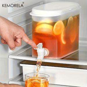 KEMORELA Fridge Drink Dispenser 3.5L Large Capacity Summer Cold Water Kettle with Faucet Iced Beverage Dispenser Refrigerator
