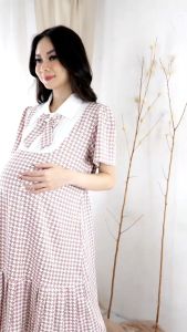 Dress Hamil Midi Kekinian Ibu Hamil Modern