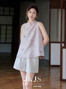 JK&JS | Chinese Style Floral Embroidered Sleeveless Women Vest