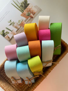 Pure Cotton Handmade DIY Butterfly Knot Colorful Ribbon Fabric Hair Clip Hairband Weaving Belt Home Sewing Accessories