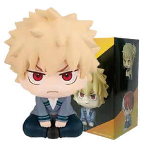 Bandai | Anime Nendoroid Figures Collectible Model Toys Bakugou Katsuki Midoriya Izuku Todoroki Shoto Toga Himiko for Kids Car Play