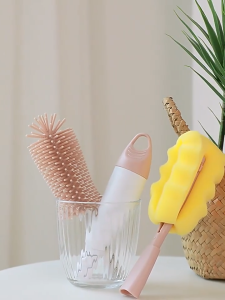 Berus Botol 奶嘴奶瓶刷 Bottle Brush 清洗奶瓶刷海绵硅胶刷子清洁套装宝宝婴儿专用刷 Baby Multifunctional Sponge Set Cleaning Tools