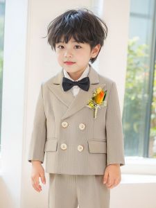 ชุดเดรสชายวันเกิด ชุดสูทเด็กชาย ชุดเจ้าหน้าที่งานแต่งงาน ชุดเด็กชาย ชุดสูทสากล สไตล์อังกฤษ ผ้าผสมคอตตอนและโพลีเอสเตอร์