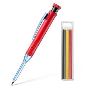 MROOFUL | 2 Cái/bộ 2.8 Mm Thợ Mộc Cơ Bút Chì Với Đầu Dài Mài Cho Chế Biến Gỗ & Xây Dựng HB Chì Xóa Được Văn Phòng Phẩm