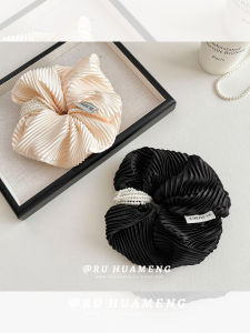 French Pleated Pearl Hair Ties Womens New 2025 Sweet Bun Headbands Hair Bands Hair Accessories Fashionable Hair Bands