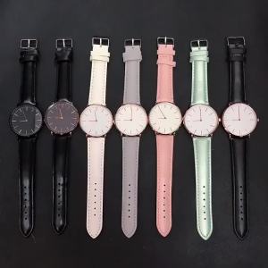 Simple Elegant Womens Watches Casual Leather Watchband Dress Ladies Quartz Watches Fashion Woman Watch Female Clock reloj mujer