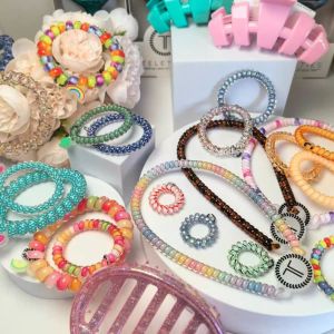 🎉แท้100%🇺🇸 TELETIES - Headband ที่คาดผมเกลียว Spiral Hair Coils Head Bands ที่คาดผม ยางยืดคาดผม