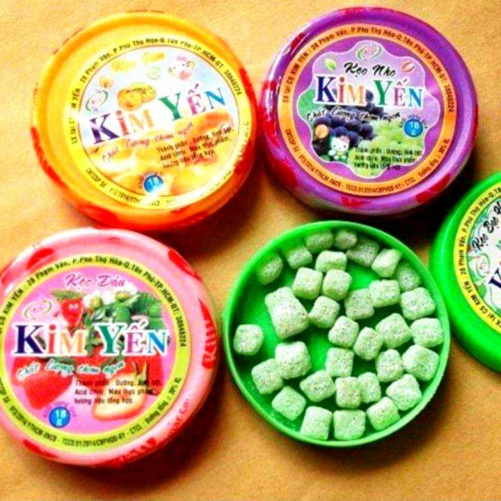 Kẹo dẻo Kim Yến đủ vị 1 vĩ 6 hộp (bạc hà, việt quốc, me, cam, dâu, trái cây)
