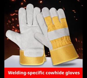 Professional Welding Gloves Cowhide Splicing Thickened Wear-resistant Insulated Welding Gloves Special Insulated Welding Gloves
