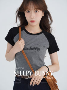 12W Gray Pattern Long Sleeve T-shirt Slim Fit Flattering