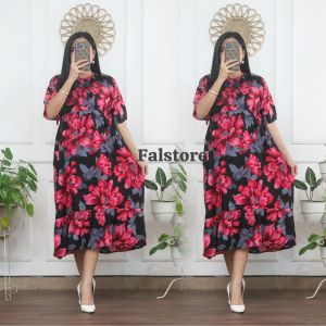 HOME DRESS MAURA / MOTIF BUNGA RAFLESIA / SEKDRESS MAURA / DASTER KEKINIAN NEW (BAYAR DITEMPAT)