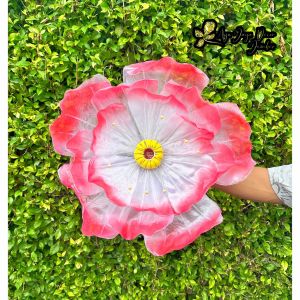 Bunga Peony Bunga Hiasan Kain Organdi Model Bunga Peony Dekorasi Pelaminan diameter 45cm