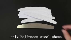 AqToCna | 1PCS Half Moon Shape Stainless Steel Base Professional Nail File Permanent Metal Scraps For Disposable Pads