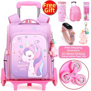 KABUYOUSI | Waterproof Large Capacity Detachable Childrens Pull-Along Backpack