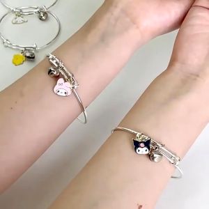 ⭐SUPERMALL⭐ Gelang Kartun Lucu Kuromi Gelang Yang Dapat Disesuaikan Beberapa Gelang Teman Terbaik Aksesoris A164