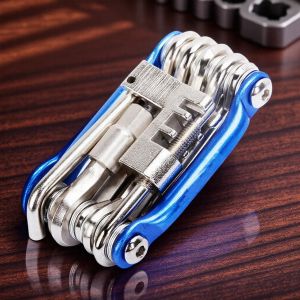 Multifunction 11 in 1 Bicycle Repair Set Bike Tool Kit Wrench Screwdriver Chain Hex Spoke Mountain Cycling Tools