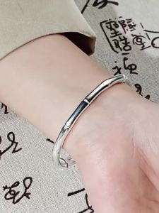 WU YUE JEWELRY | Birthday Gift Girlfriend Solid Sterling Silver 999 Bracelet