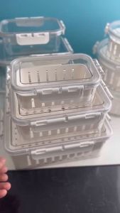 3300 ML Keranjang Saringan/ Pengering Sayur/Cuci Keranjang Filter Sayuran/ Keranjang Buah Pengering Sayuran Saringan Serbaguna Kotak Penyimpanan Multifungsi