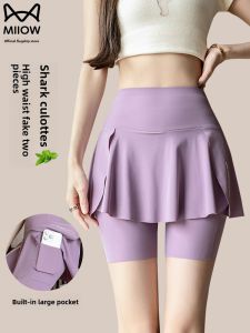 Miiow | Anti-Slipper Sports Skirt Tennis Skirt Running Half Skirt Shark Fin Yoga Pants