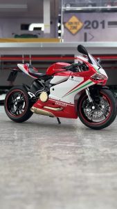 Diecast 1:12 Kawasaki Ninja H2R Motor Bike - 1:12 Ducati 1199 Panigale - Motor Miniatur Skala 1:12 dengan Stand dan Paddock Premium