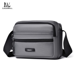 LouisWill Mens Shoulder Bag Fashion Waterproof Messenger Bag Travel Bag Business Bag Phone Bag Large Capacity Cross Body Bag Lightweight Casual Bag Leisure Sport Street Bag