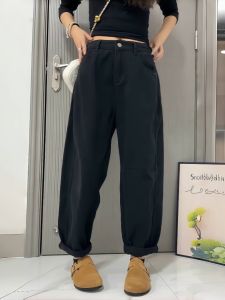 Loose Womens Jeans High Waist Dad Style Cucumber Jeans Pear Shape plus Size Long Trousers Spring Autumn New Arrival